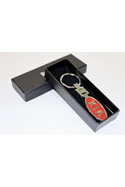 RoseTR إكسسوار سلسلة مفاتيح معدنية حمراء اللون تحمل شعار كيا