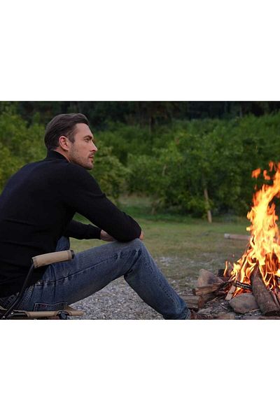 youknitwear you Sow Y. Pulover de tricotaj pentru bărbați cu gât rotic