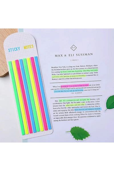 Kawaii Transparent Long Strip Post-it Neon Card (A)