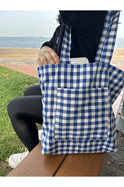 Sumicorn Design حقيبة قماش صديقة للبيئة من ساكس باللون الأزرق، حقيبة تسوق من ...