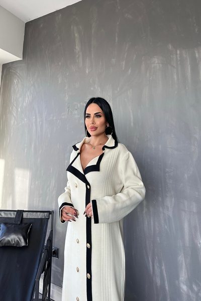 LİLA İSTANBUL Трикотажне плаття з круглим вирізом і ґудзиками спереду (стандартний розмір S/M/L/XL)