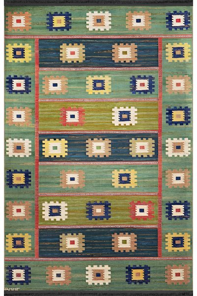 Rugs Modern Halı Green Blue Themed Multicolor Mixed Shape Patterned Creative ...