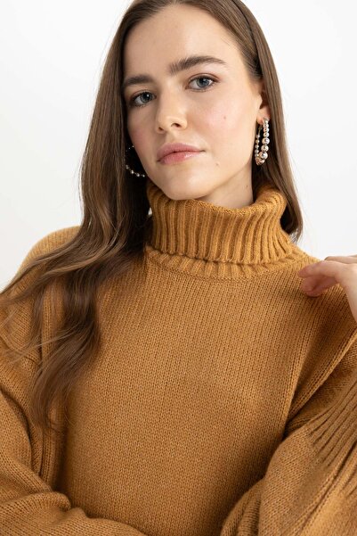 DeFacto Oversize Fit Turtleneck Sweater Tunic A6445ax23cw
