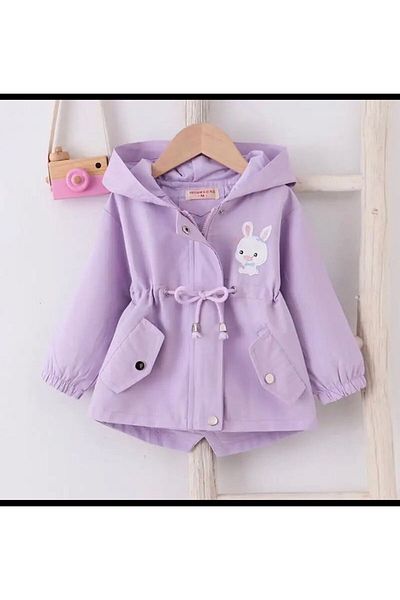 Kids purple trench top coat