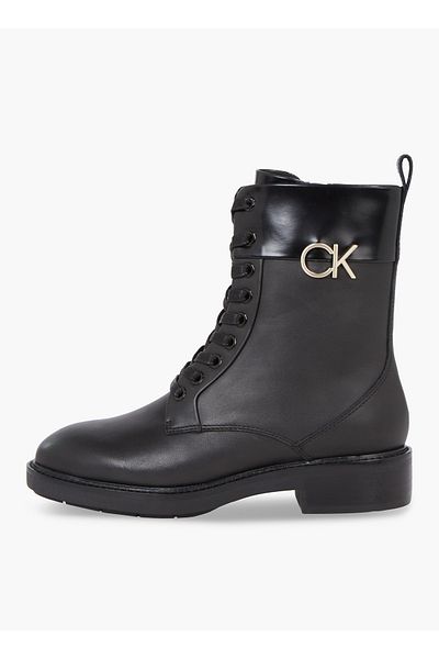 Calvin Klein Kožené černé dámské boty HW0HW01717BEH