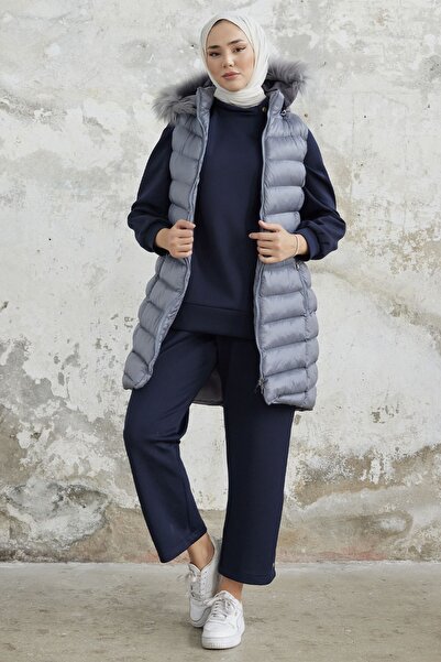 InStyle Надувний жилет Axel з капюшоном - сірий