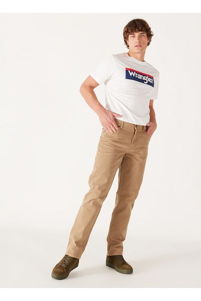 WRANGLER Regular Waist Regular Fit Camel Hair Men's Chino Pants W121053175 Texas Non Denim Trousers