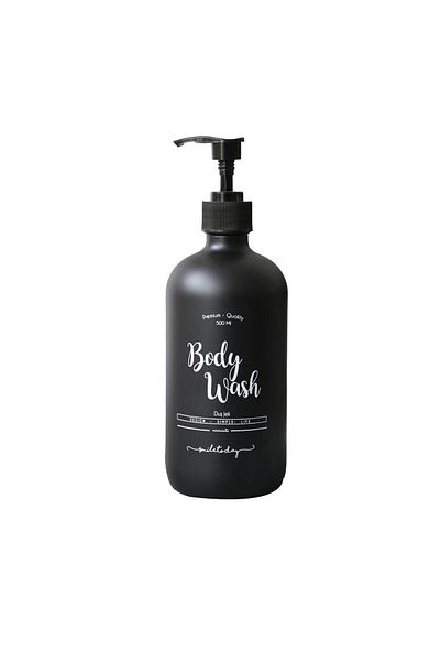 Miniminti Μαύρο γυάλινο μπουκάλι αφρόλουτρο - 500 ml (Body Wash)