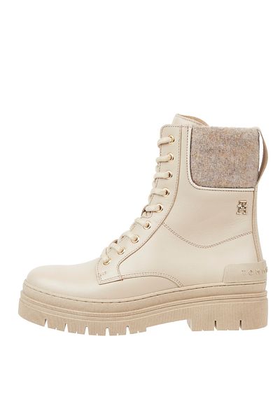 Tommy Hilfiger Tommy Hilfiger Beige Booties Womens Shoes