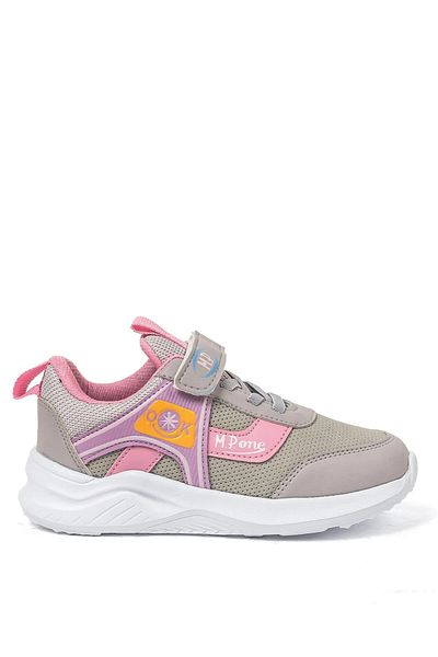 M.P. M.p Children's Winter Waterproof Anti-Slip Lightweight Poly Sole Comfortable Leather Grey-Pink Sports Shoes