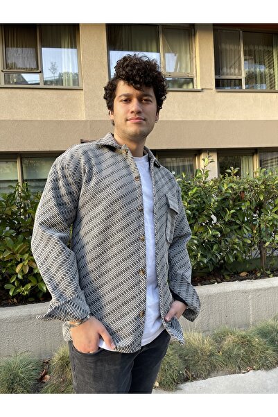 MİRMARONİ kapitone kışlık erkek gömlegi oduncu gömlek tek cep kapaklı