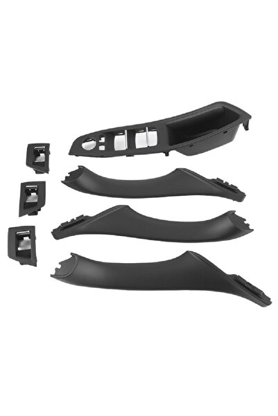 Orjinal BMW F10 Siyah Iç Kapı Kolu Tutamağı Set 51417225873 (7 Parça)