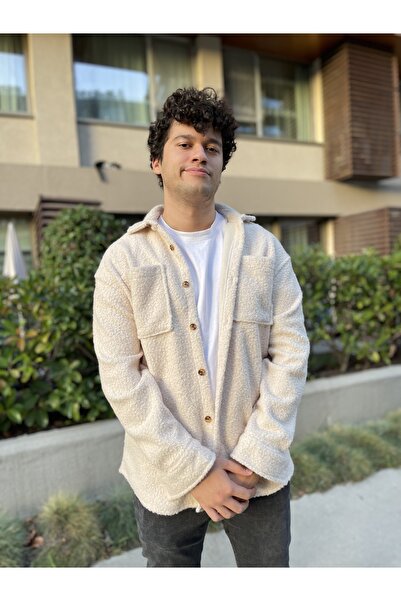 MİRMARONİ Lumberjack thick curly shirt jacket