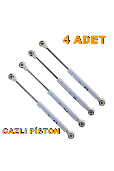 Std Dolap Kapağı Beyaz Gazlı Piston Amortisör Mutfak Dolabı 100N 4 Adet