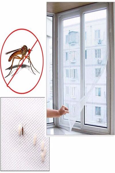 mrtbilisim Πλέγμα παραθύρου με ταινία Velcro 150x130 εκ. Διπλό πλέγμα παραθύρ...