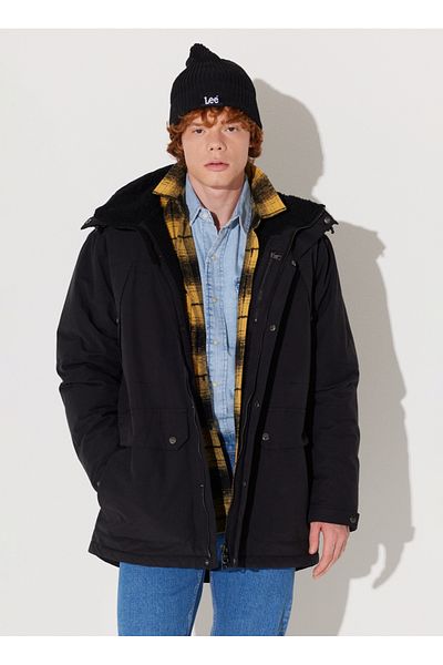 Lee Μαύρο ανδρικό παλτό L 232220001   Μπουφάν Parka