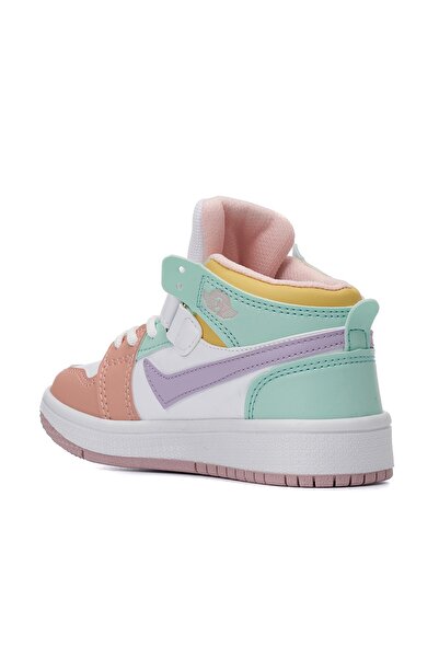 Nstil Günlük Unisex Çocuk Renkli Sneaker Bilekte Cırtlı Hafif Kaymaz Taban Rahat Spor Ayakkabı 8070