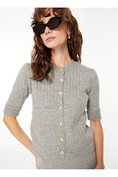 Fabrika Gri Kadın Hırka F3WL-HRK4