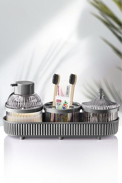 Kavi Entegre Plastik 4 Piece Bathroom Set
