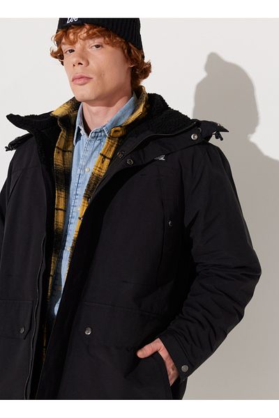 Lee Μαύρο ανδρικό παλτό L 232220001   Μπουφάν Parka