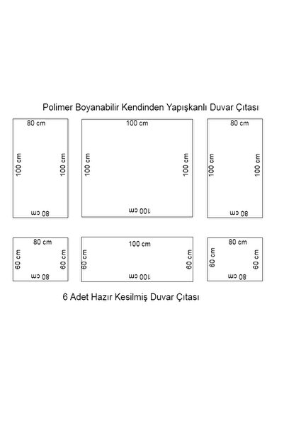 bigpapel Dekoratif Boyanabilir Kendinden Yapışkanlı Çıta
