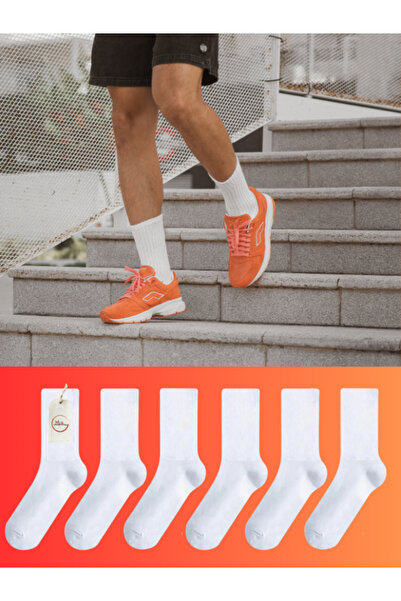 MUK COLLECTİON 6 Pairs White Sports Sock Socks