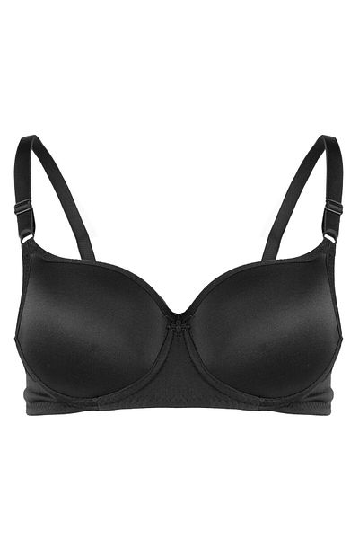 Rare White Sutien cu bretele reglabile cu sârmă, căptușit, negru