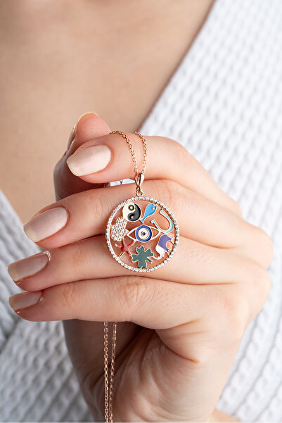 Silvano Jewelry 925 Ayar Gümüş Figürlü Şans Kolye