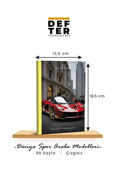 YAPAY ZEKA SANAT مجموعة دفاتر ملاحظات للسيارات الرياضية العالمية مكونة من 5 قطع 4-6