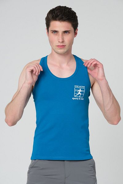 Rich Men's Swimmer Cut Sports Tank Running Athlete Tank Top