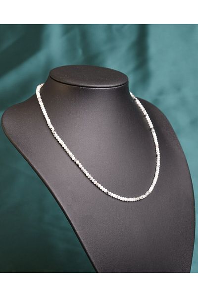 Safnaturel Moon Stone Natural Stone Necklace and Bracelet Set 3-4 mm