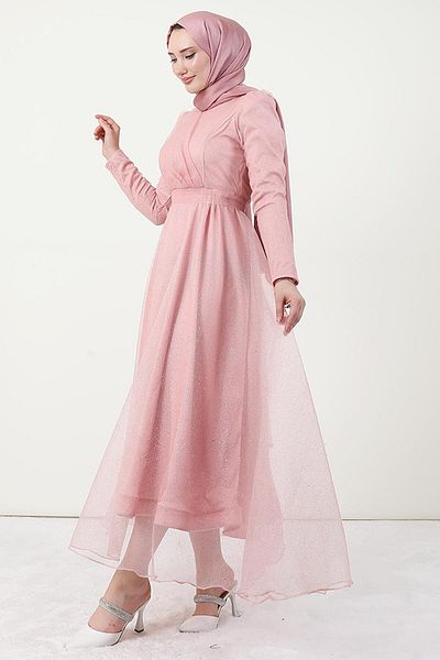 Giza Giyim Alara Hijab βραδινό φόρεμα σε σκόνη