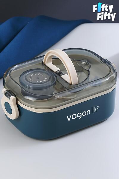 Vagonlife 550 ML Tek Kat Paslanmaz Çelik Bento Lunch Box Yeni Nesil Sefer Tas...