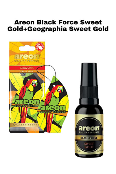 Areon Black Force Sweet Gold+Geographia Sweet Gold