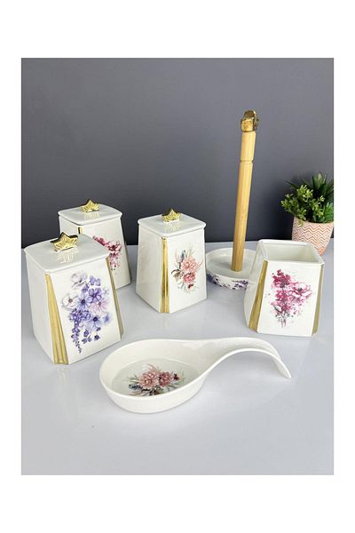 ACAR Luxury Porcelain 6 Piece Nisa Kitchen Set