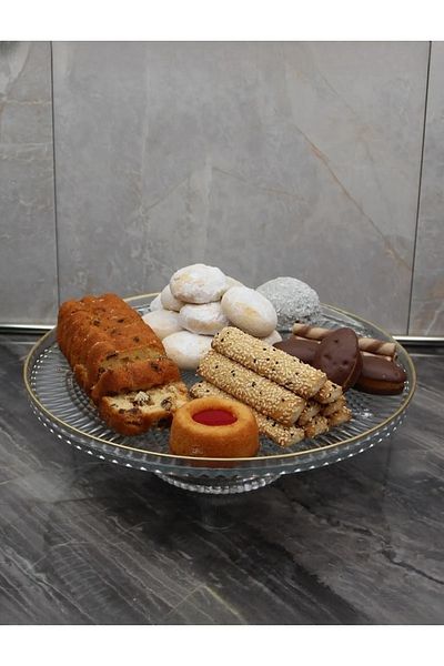 devigo Palermo Footed Cake Pastry Cookie Dessert Presentation Plate 21cm