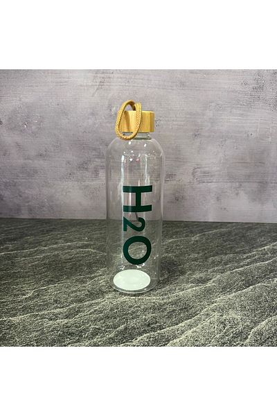 H2O Glass Flask with Bamboo Lid 1000 ml
