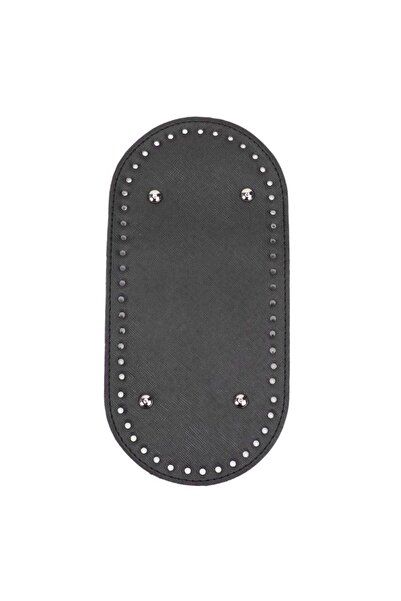 Ritzz Oval Suni Deri Çanta Tabanı 25x12 - Siyah