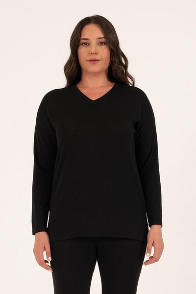 MYLİNE Basic V-Neck Knitwear Sweater
