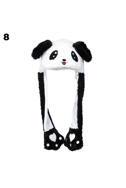 Hediye Vakti Panda Işıklı Kulakları Kalkan Şapka
