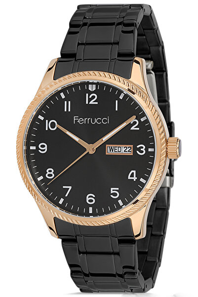 Ferrucci ساعة يد رجالية بسلك فولاذي متعددة الوظائف