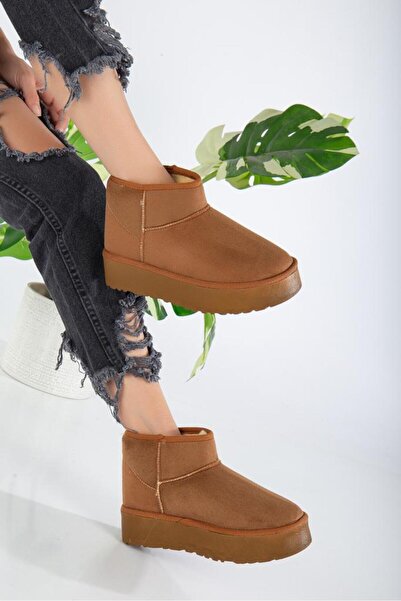 wefashion KADIN SİYAH ULTRA MİNİ KALIN TABAN DÜZ TABAN BOT