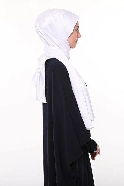 Altobeh Women's Plain Crepe Satin Shiny Luxury Evening Dress Shawl-white