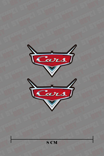 STİCKERCI BEY 2 Adet Cars Renkli Baskılı Sticker Seti Otomobil - Motosiklet -...