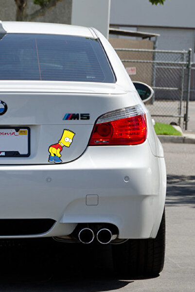 STİCKERCI BEY 2 Adet Popo Gösteren Simpson Sticker Seti Otomobil - Motosiklet - Bilgisayar Sticker Kaplama