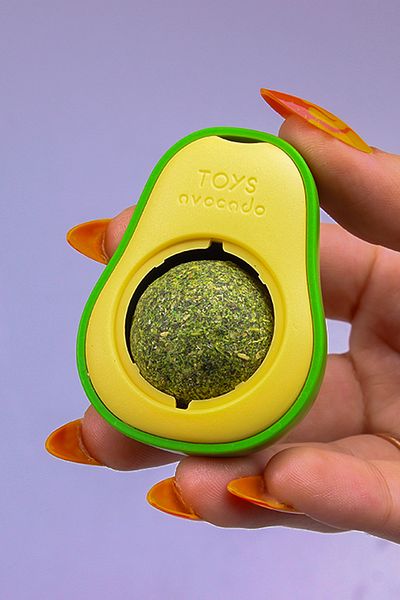 AlaPet Cat Mint Ball (Avocado Catnip) with Wall Sticking Apparatus (Mint with Extra Vitamins)