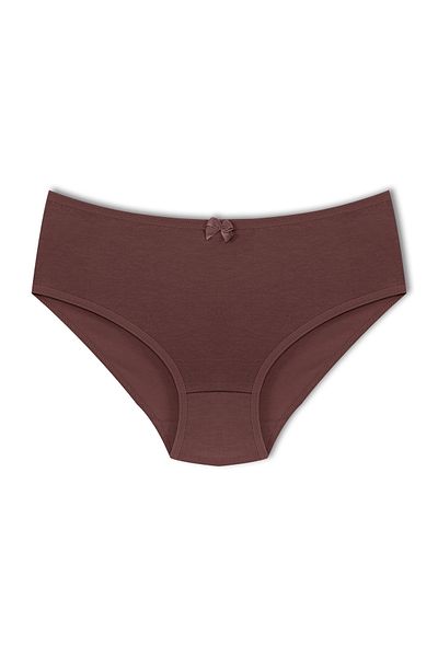HNX Dark Brown Cotton High Waist Large Size Bato Women's Panties