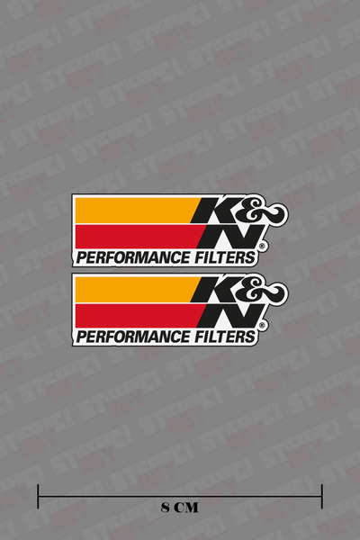 STİCKERCI BEY 2 Adet Kn Renkli Sticker Seti Otomobil - Motosiklet - Bilgisaya...