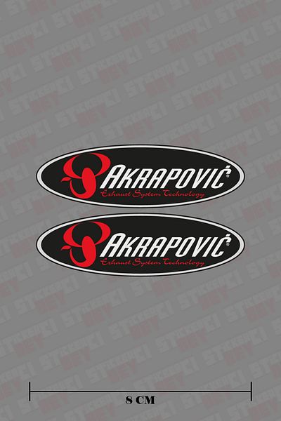 STİCKERCI BEY Set de 2 bucăți de autocolante colorate Akrapovic pentru automobile - motociclete - autocolante pentru computer