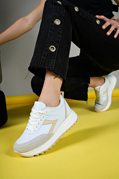 Riccon Dámské tenisky Thorvuss00121603 Bílá Béžová